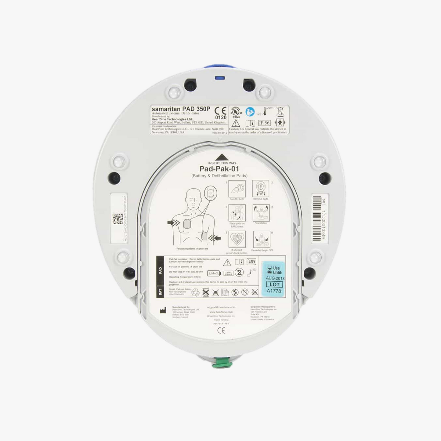 Stryker, Heartsine 350P AED, Semi-Auto