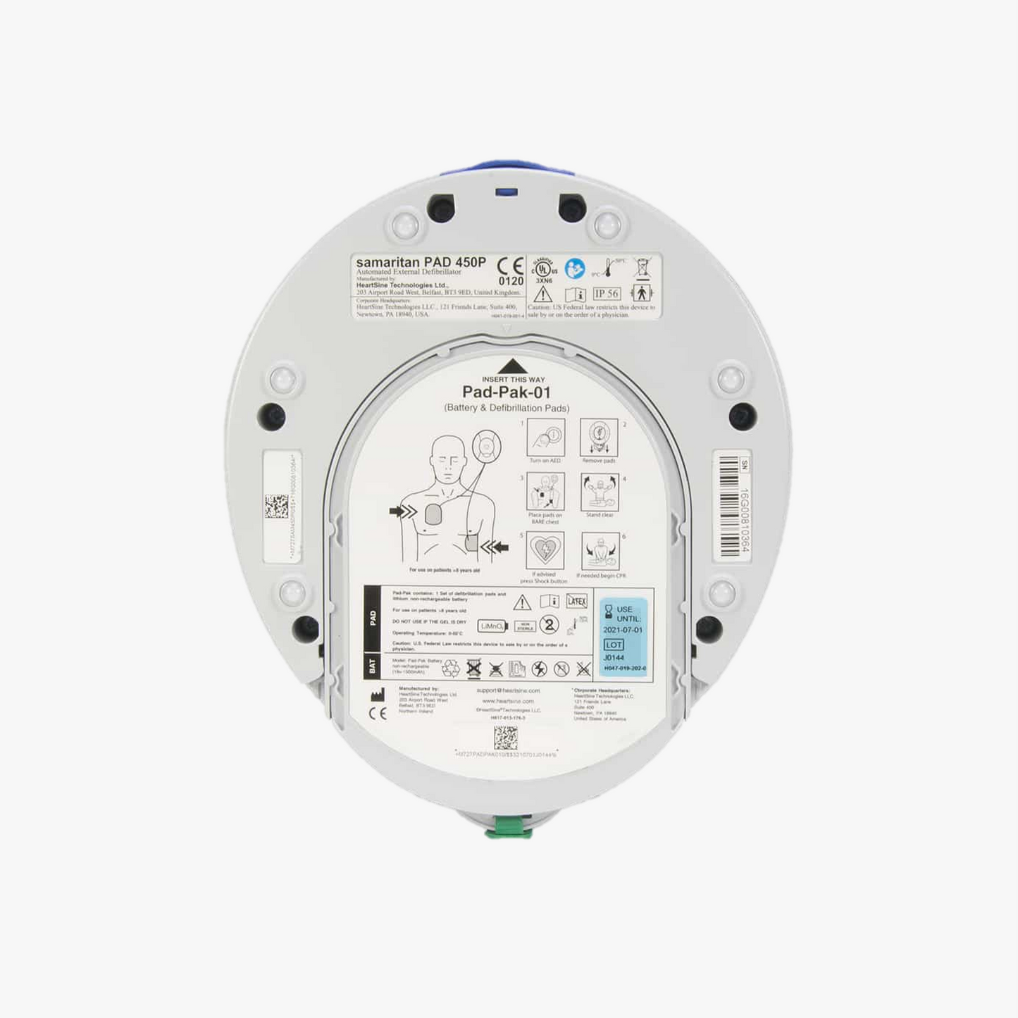 Stryker, Heartsine 450P AED, Semi-Auto