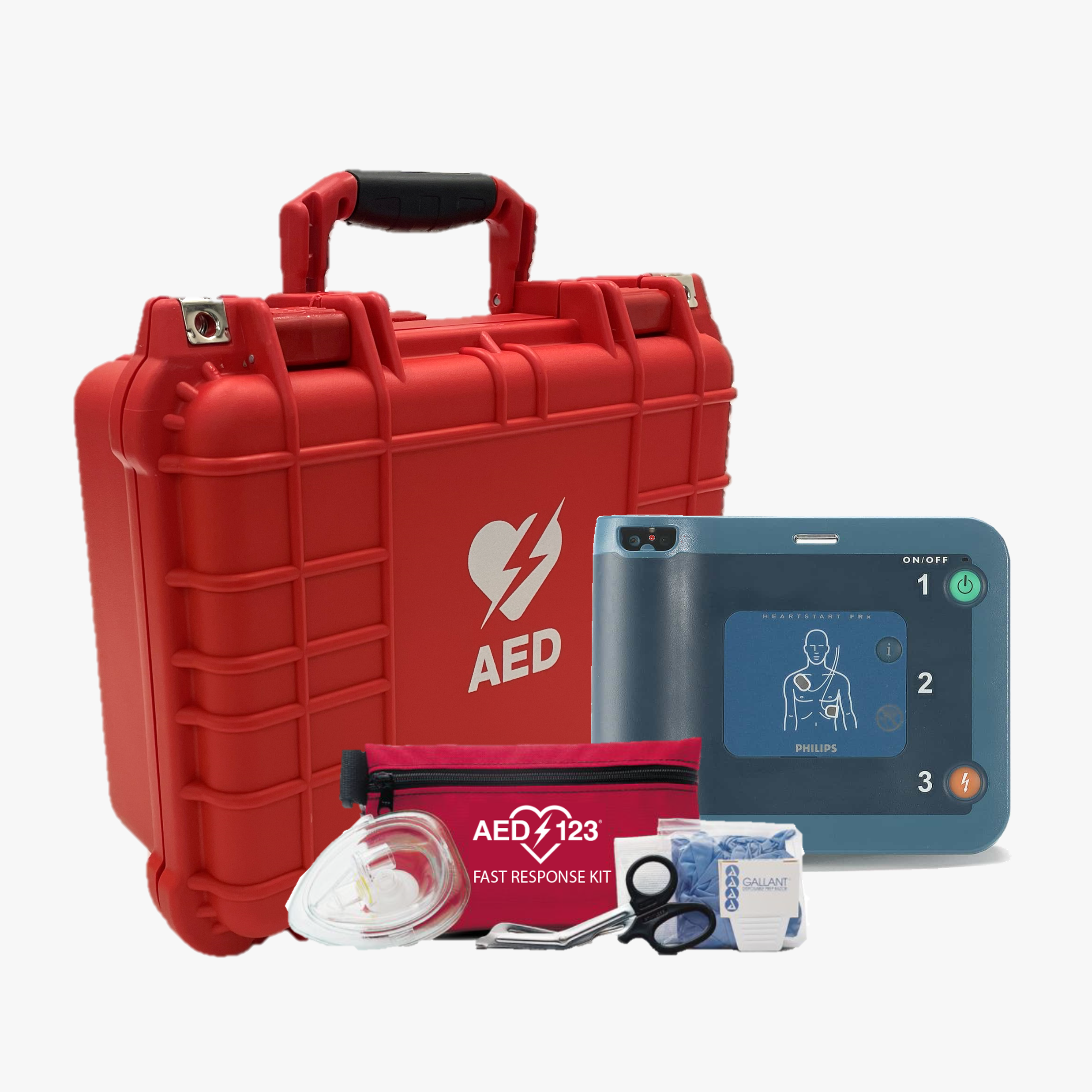 【極美品】FUJIGEN Expert FL (EFL) 純正ハードケース付 Philips HeartStart FRx Pelican Case Bundle – AED MegaMart