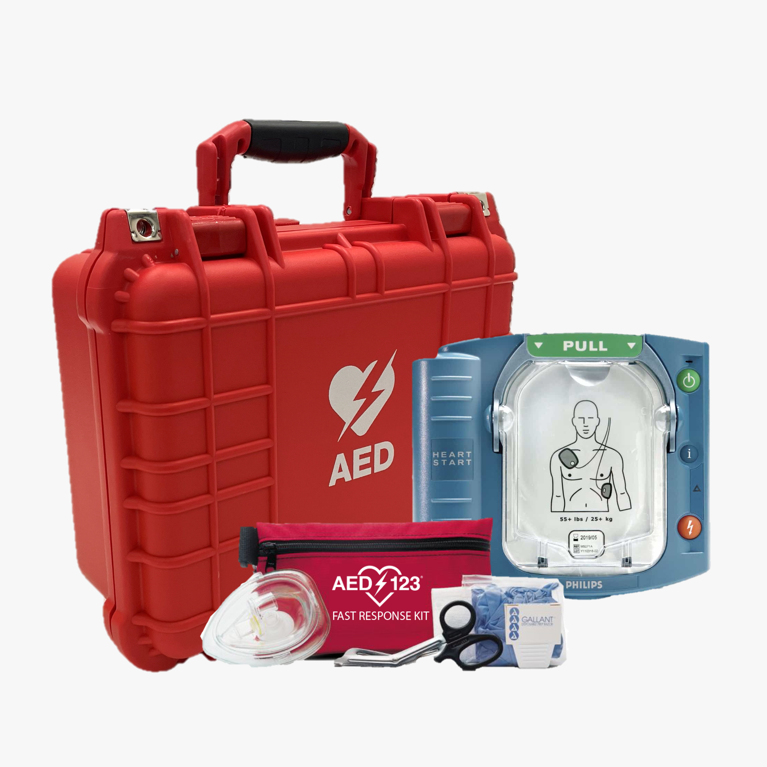 Philips HeartStart OnSite Pelican Case Bundle